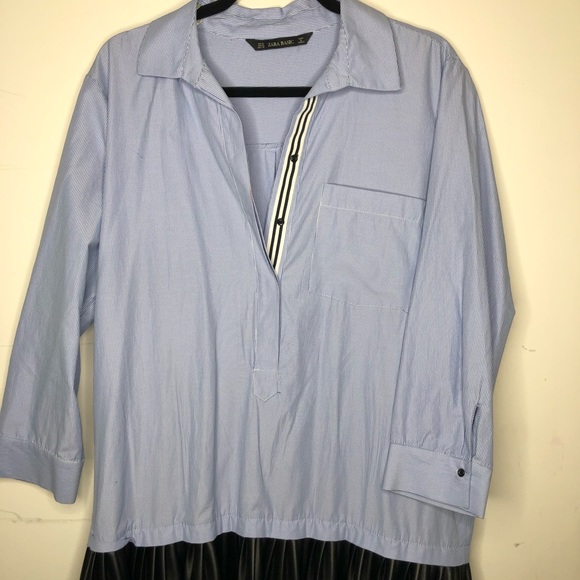 Leather skirt with a button down shirt! - Picture 2 of 5